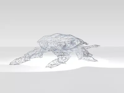 Stagbeetle Wireframe 3D model