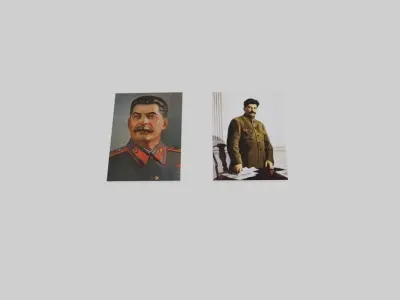 Stalin Paintings Low-poly 3D model