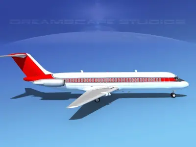 Douglas DC-9-30 Corporate 1 3D model