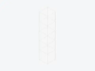 Kinda Locker - Plastic - Locka - Five Tier Low-poly 3D model