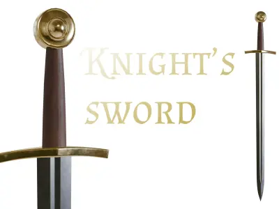 sword medieval Low-poly 3D model purchase