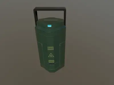 Sci Fi Containment Flask Low-poly 3D model