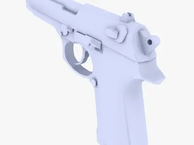 Beretta M9 Pistol Low-poly 3D model purchase