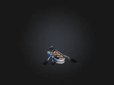 Water Rower Tank Low-poly 3D model