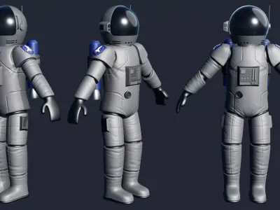 Stylized Astronaut - Rigged - Blender 3D model