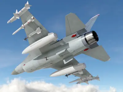 f16 fighter  Low-poly 3D model