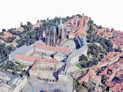 Prague Castle Low-poly 3D model