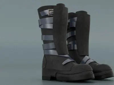 laos Game Military Boot Low-poly 3D model