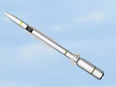 RIM-174 Standard SM-6 missile 3D model
