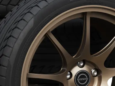 Nissan wheels 3D model