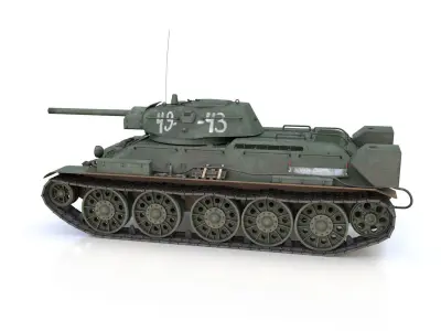 T-34-76 - Model 1942 - Soviet medium tank - 49-43 3D model