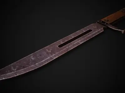 Trench Knife Low-poly 3D model