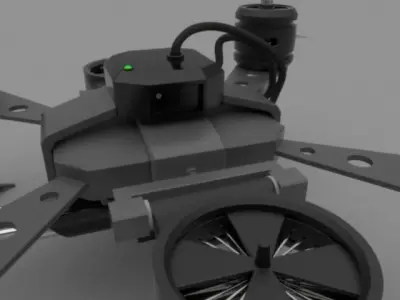 War dron Low-poly 3D model