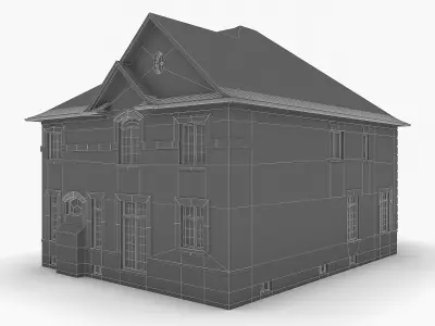 Cottage House 04  Low-poly 3D model