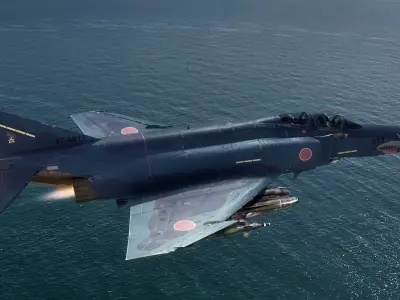 F4 Phantom 2 Kai - With Cockpit-Fully Rigged-High Resolution Low-poly 3D model