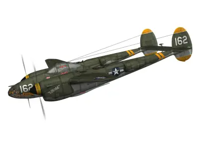 Lockheed P-38 Lightning - Skidoo 3D model
