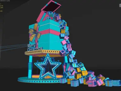 Box Christmas tree 3D model