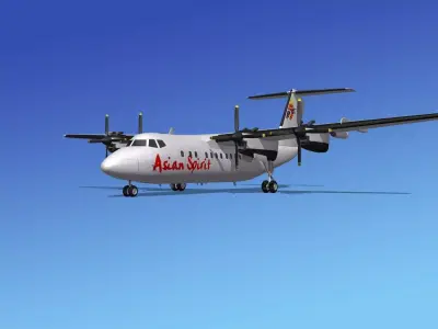 Dehavilland DHC-7 Asian Spirit 3D model