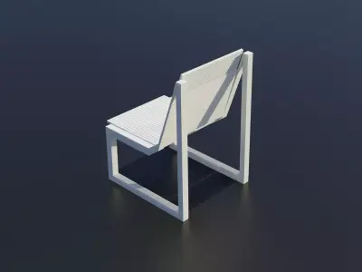 Bench Park - MODOMIN Low-poly 3D model
