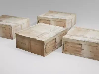 Wooden Chest 3D model