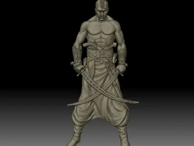 Cossack Ukrainian warrior bas-relief 3D print model