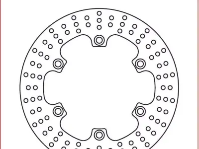 Brake disc TRW MST202 3D model