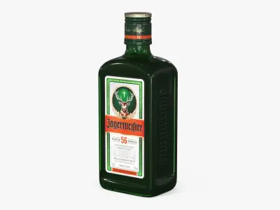 Jagermeister Herbal Liquor Bottle 1L 3D model