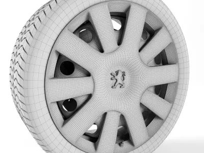 Peugeot 107 Wheel 3D model