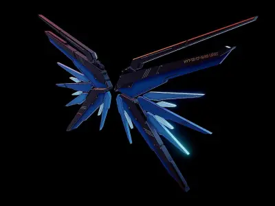 Robot Wings Low-poly 3D model