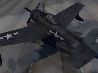 Curtiss SC-1 Seahawk 3D model