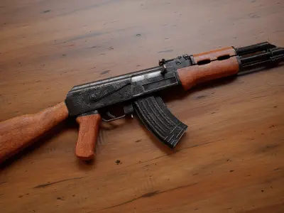 AK-47 3D Model Low-poly 3D model