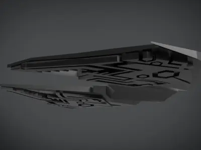 SF001 Spaceship Low-poly 3D model