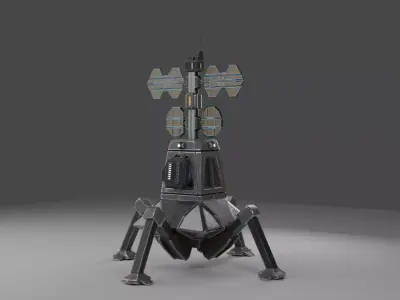Sci-Fi beacon 3D model