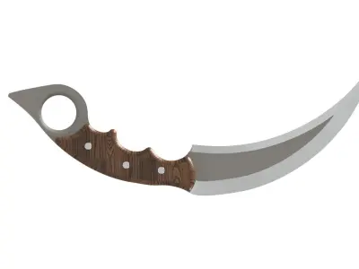 Hunting knife 01 3D model
