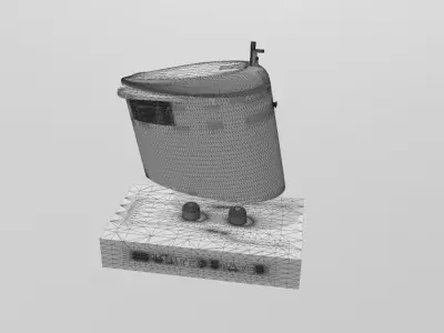 Iconic funnels SS United States 3D print model