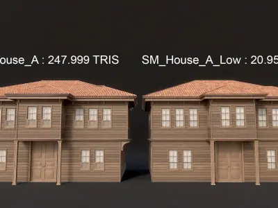 Ottoman House Low-poly 3D model