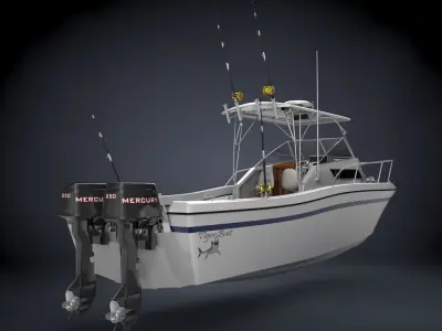 Grady White Sport Fishing Boat 3D model
