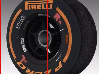enkei hard front tyre Low-poly 3D model