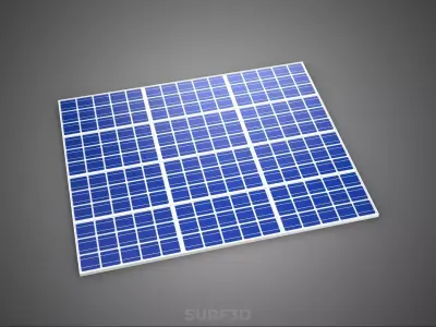 ARRAY SOLAR PANEL MODULE CELL PHOTOVOLTAIC RENEWABLE SUN ENERGY 3D model