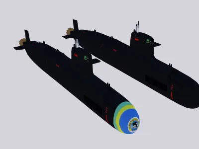 Riachuelo S-40  Brazilian Navy Low-poly 3D model