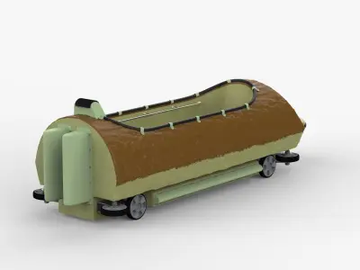 Log Flume Wagon 3D model