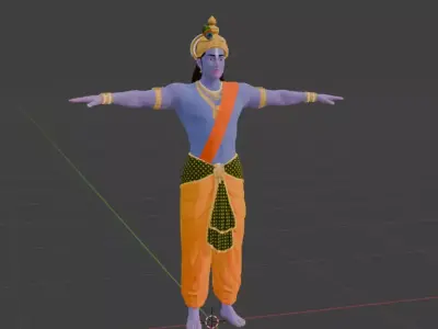 Krishna 3D model Free 3D model