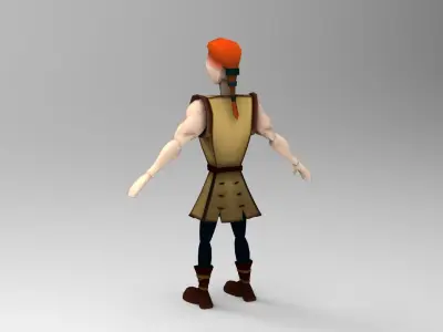 The Lad - Young Enthusiastic Warrior Lowpoly Model Free low-poly 3D model