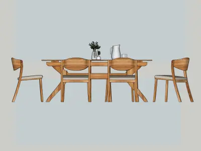 Dining Set B2C Villa 3D model