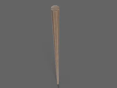 PBR Wushu Stick Wood1 Low-poly 3D model