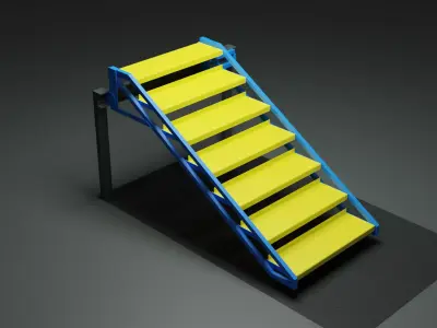 staircase 004 3D Model 3D model