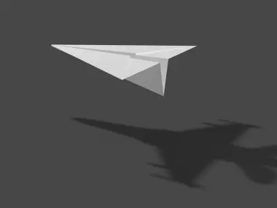 paper airplane  Free 3D model