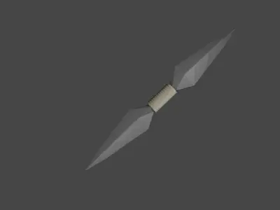 Double-sided kunai Low-poly 3D model