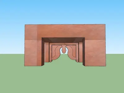 indian jodhpuri stone bracket 3d modal Low-poly 3D model