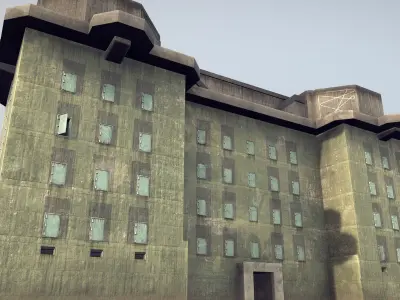 WW2 FlakTurm IV Low-poly 3D model